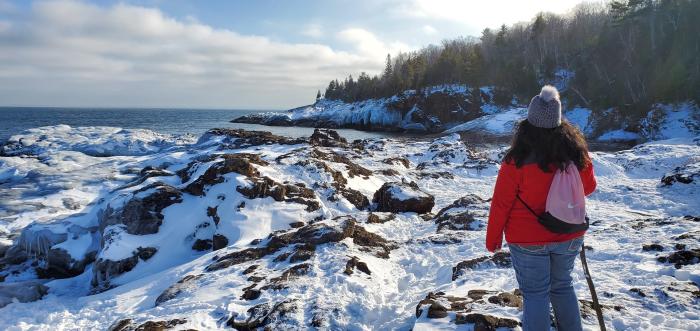 Black Rocks in winter Marquette
