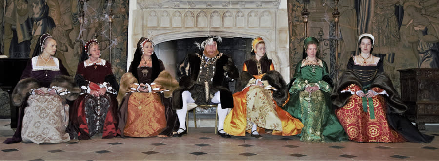 Henry VIII and his six wives at Berkeley Castle