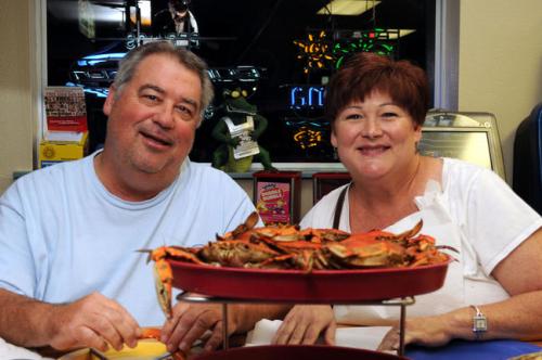 Couple Enjoy Perrino's Seafood