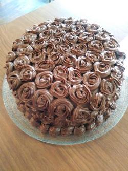 Chocolate frosted cake