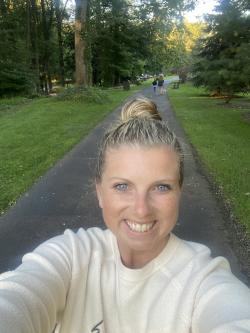 Chelsea Gorsuch selfie on the Pumpkinvine Nature Trail