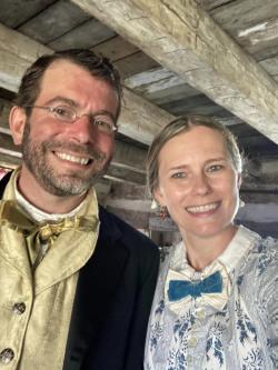 Angie and Brian in historical garb