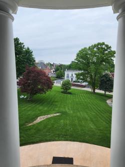 The view from the bridal suite of The Grandeur Estate in Greensburg.