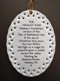 Hawley Winterfest ornament backside