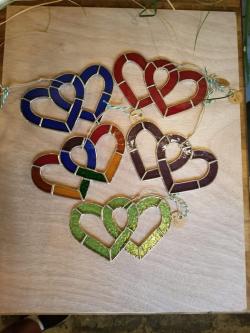 stained glass hearts by Candi Duda