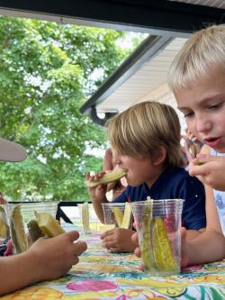 Pickle eating contest