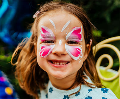 Girl with face painting