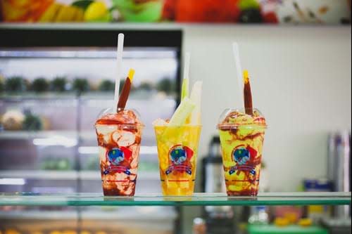 Gazpacho Cups at La Michoacana Premium