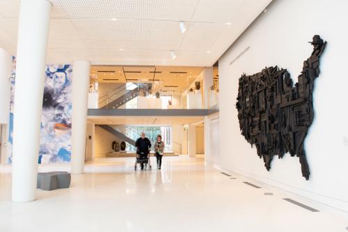 The Atrium inside the Asheville Art Museum