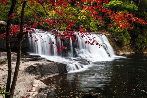 Hooker Falls in Fall