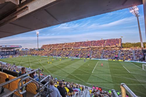 MAPFRE Stadium sunset during Crew SC game