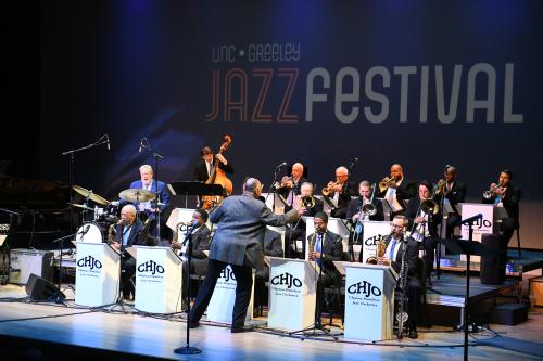 Band performing at UNC Jazz Fest