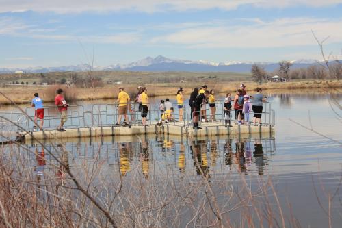 Group fishing during the Poudre River Trailathon