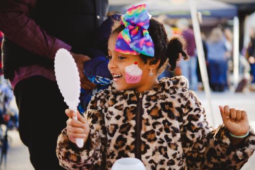 girl with face paint