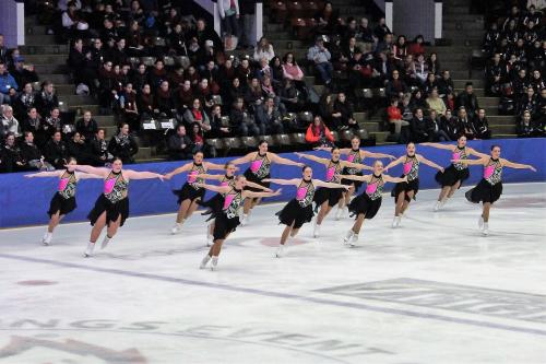 Figure Skaters performing on the ice