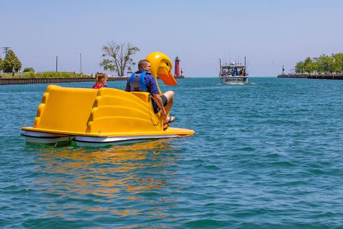 Duck-Themed Pedal Boat Rentals in Kenosha Harbor