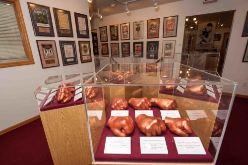 Bronzed fists on display at the International Boxing Hall of Fame