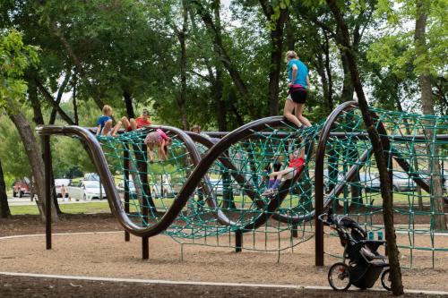 Playground at Bonnie Wenk Park - ropes course
