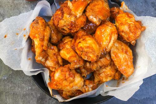 Try the crispy buffalo hot wings from Bibo Bar and Grille.