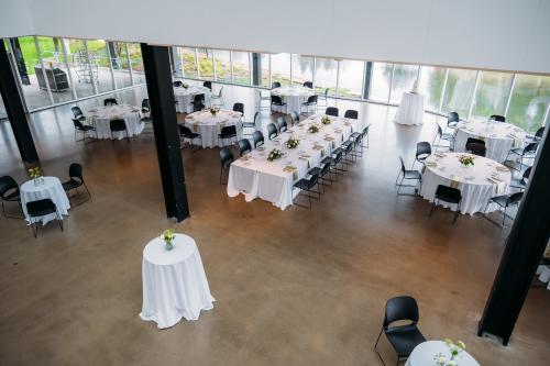 Rochester Art Center Lobby set up for event