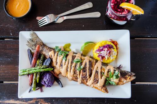 Pescado Zarandeado at La Viga Seafood Restaurant in Redwood City