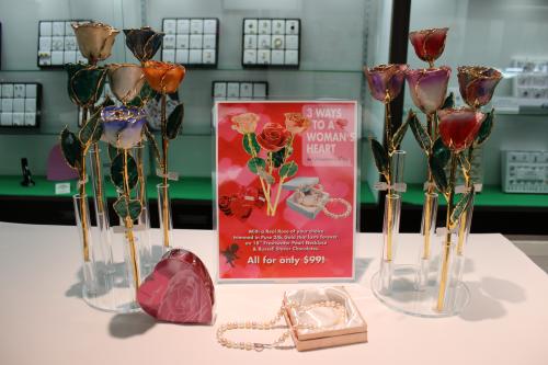 Valentine's Day Display at Robinette jewelers