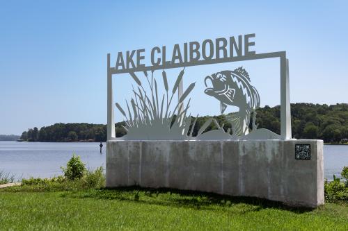 lake Claiborne gateway sign boom or bust byway