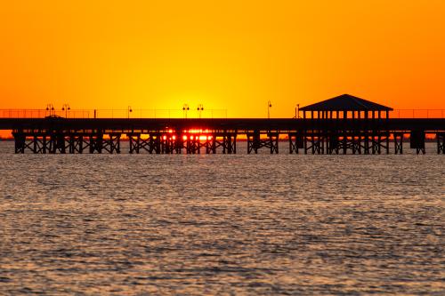 Sunset Point Fishing Pier, Mandeville, Sunset
