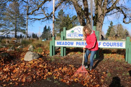 Leanne Working at Meadow Park Golf Course