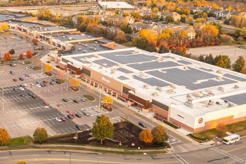 Aerial of Woodbury Village shopping center