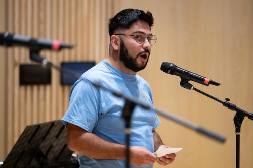 Musical performance at the Woodbury Central Park Indoor Amphitheater