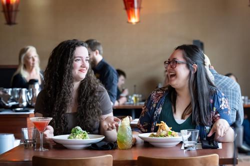 Friends enjoying a meal together