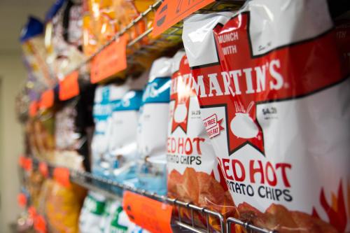 a bag of chips at Martin's snacks in york county