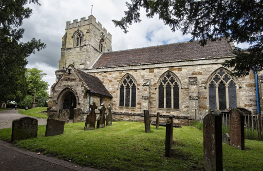 A picture of a church in Wellesbourne