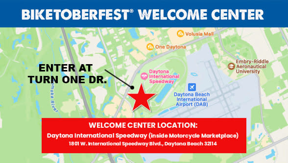 Official Welcome Center Map - Biketoberfest