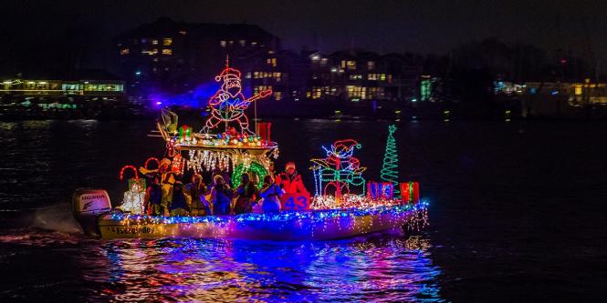 Get Festival at the Eastport Yacht Club Lights Parade