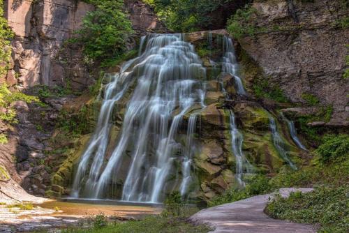 Lower falls at Delphi Falls County Park