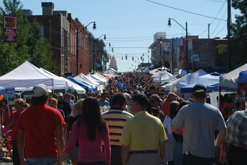 Fall Festival Street Crowd - Asheboro