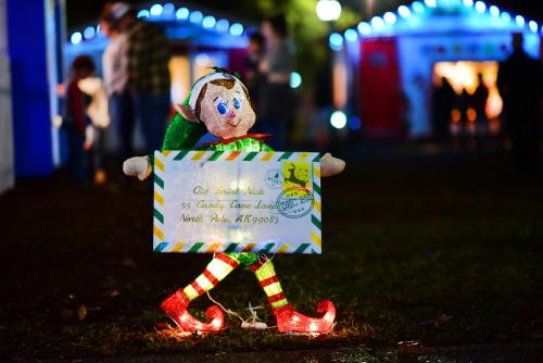 Christmas under the Stars in Griffith Park - Santa's mail elf