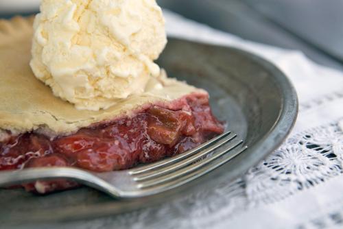 Rhubarb Pie Baking in Sumner, WA