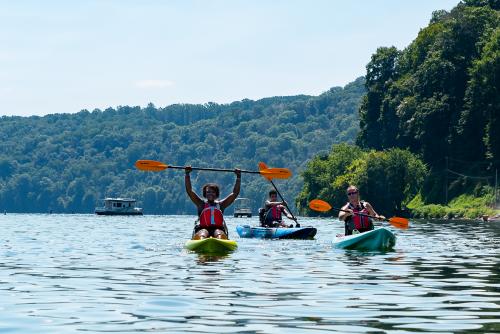 Kayakers on the Susquehanna river