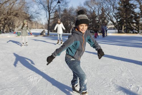 Skating at Meewasin Rink
