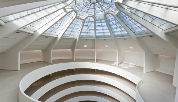 Interior of the Solomon R. Guggenheim Museum, skylight, exhibit space Interior of the Solomon R. Guggenheim Museum, skylight, exhibit space