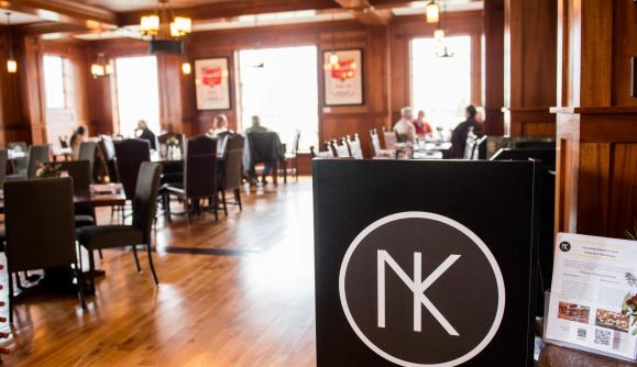 Inside of the New York Kitchen's large dining area Inside of the New York Kitchen's large dining area