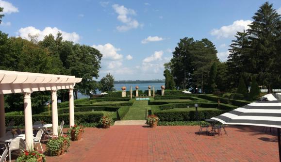 Photo of the view from the porch overlooking Seneca lake at Geneva on the Lake Photo of the view from the porch overlooking Seneca lake at Geneva on the Lake