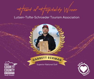Heart of Hospitality Award Winner - 2026 - LTTA - Garrett Eckman