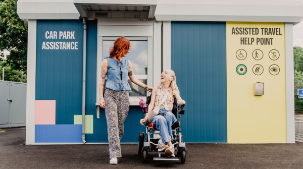 Two women at Belfast City Airport Car Park Assistance