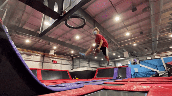 Trampoline and hoops