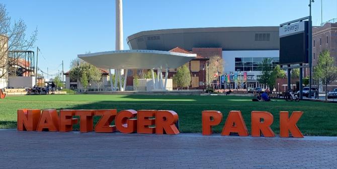 Naftzger Park in Downtown Wichita