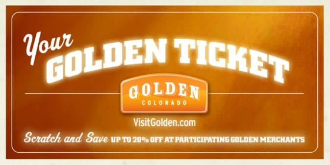 Golden Ticket is a chance to save and win in Golden!
